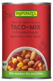 Konservuotos pupelės pomidorų padaže TACO MIX, ekologiškos RAPUNZEL, 400 g