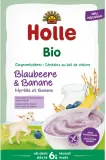 Pieniška košė su mėlynėmis ir bananais kūdikiams nuo 6 mėn., ekologiška HOLLE, 200 g