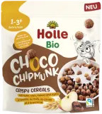 Traškūs sausi pusryčiai su kakava CHOCO CHIPMUNK, ekologiški HOLLE, 125 g