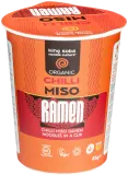 Greitai paruošiami makaronai MISO RAMEN su aitriąja paprika, ekologiški KING SOBA, 85 g