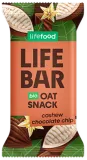 Avižinis batonėlis su anakardžiais ir šokolado gabaliukais, ekologiškas LIFEFOOD, 40 g