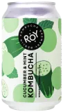 Kombučia gėrimas AGURKAS IR MĖTA, ekologiškas ROY KOMBUCHA, 330 ml