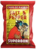 Картофельные чипсы с солью и черным перцем SUPERBON, 125 г