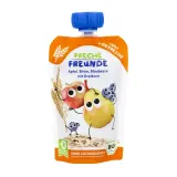 Obuolių, kriaušių, mėlynių ir trijų grūdų tyrelė, nuo 6 mėn. FRECHE FREUNDE