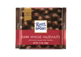 Juodasis šokoladas RITTER SPORT su lazdynų riešutais, 100 g