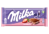 Pieninis šokoladas MILKA su braškių skonio jogurto įdaru, 100 g