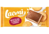 Milk chocolate LACMI with milk filling and cookies, 100 g