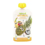 Obuolių, bananų, ananasų ir kokosų tyrelė, nuo 6 mėn., ekologiška FRECHE FREUNDE