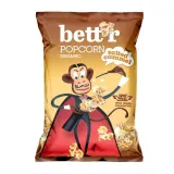 Popcorn with cheesy caramel, organic