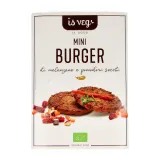 Augalinės kilmės mini burgeriai su baklažanais ir džiovintais pomidorais IS VEG