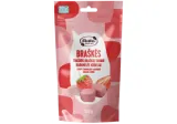 Traškūs braškių skonio karamelės kubeliai RŪTA BRAŠKĖS, 120 g