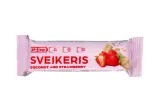 Braškinis batonėlis SVEIKERIS su baltuoju šokoladu, 50 g