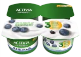 Jogurtas su mėlynėmis ACTIVIA, 4 x 120 g, 3 % rieb., 480 g