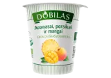 Valg. ekologiškas jogurtas DOBILAS su anan., persik., 3,1 % rieb., 300 g