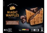 Frozen Belgian waffles with chocolate filling