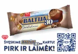 Шоколадное мороженое BALTIJA с кусочками вафли, 81 г
