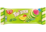Valg. vaisiniai ledai TWISTER GREEN, citrinų ir braškių sk., 71 g
