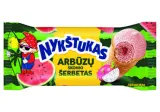 Arbūzų skonio šerbetas NYKŠTUKAS su kertuočių (Drakono vaisių) įdaru vafliniame puodelyje, 84 g