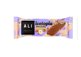 Valgomieji ledai ICETOPIA, lazdynų riešutų skonio su lazdynų riešutų įdaru, 110 g