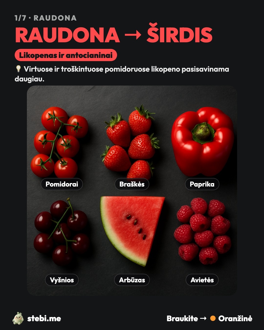 Kiekviena maisto spalva daro kai ką kita – 2/9