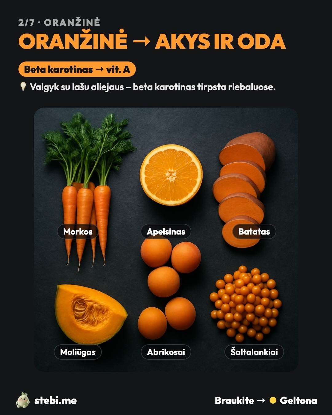 Kiekviena maisto spalva daro kai ką kita – 3/9