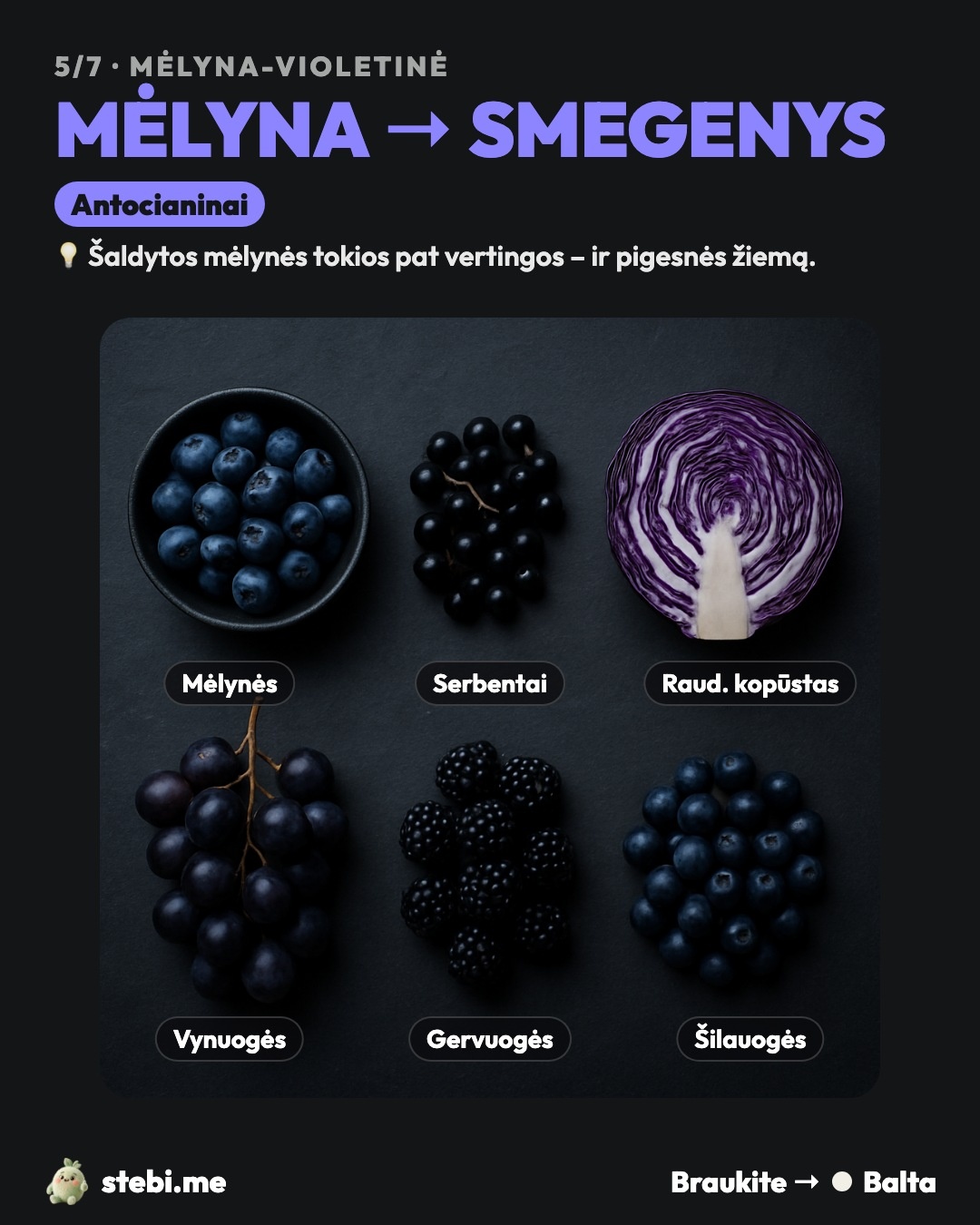Kiekviena maisto spalva daro kai ką kita – 6/9