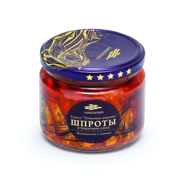 Šprotai pomidorų padaže AMBERFISH, 280 g