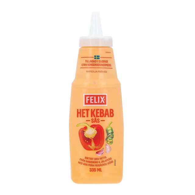 Aštrus kebabų padažas FELIX HET KEBAB, 335 ml