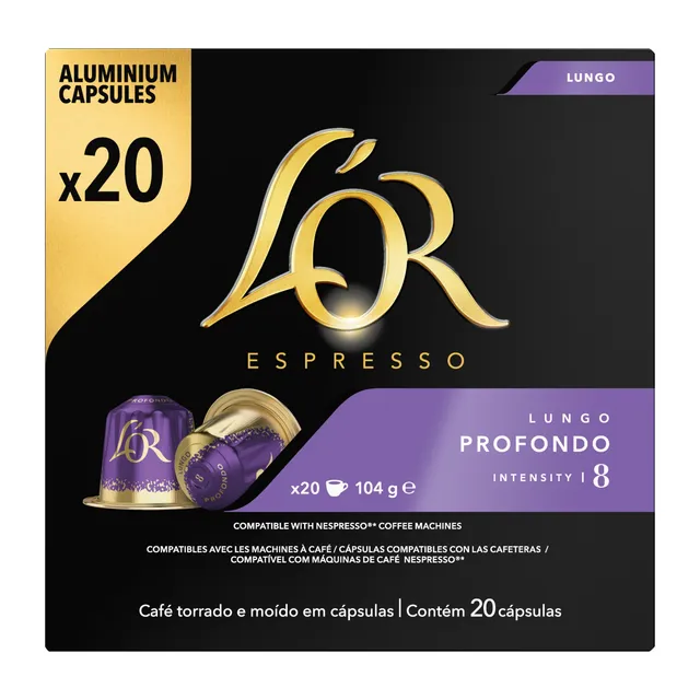 Kavos kapsulės L'OR PROFONDO, 20 vnt.
