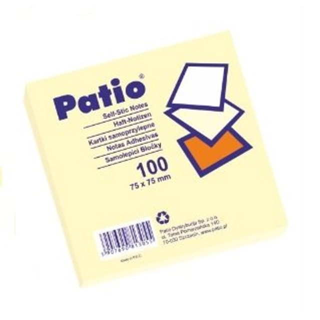 Lipnūs gelsvos spalvos lapeliai PATIO, 75x75 mm