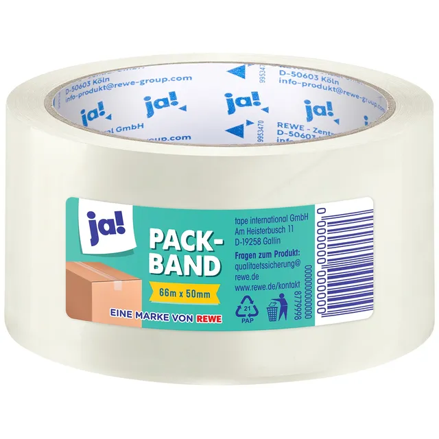Lipni skaidri juosta JA! 66m x 50 mm