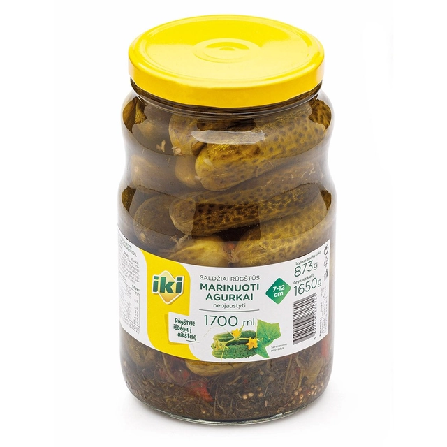 Marinuoti agurkai saldžiarūgšiai IKI, 1,65 kg