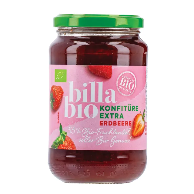 Braškių džemas BILLA BIO, 415 g