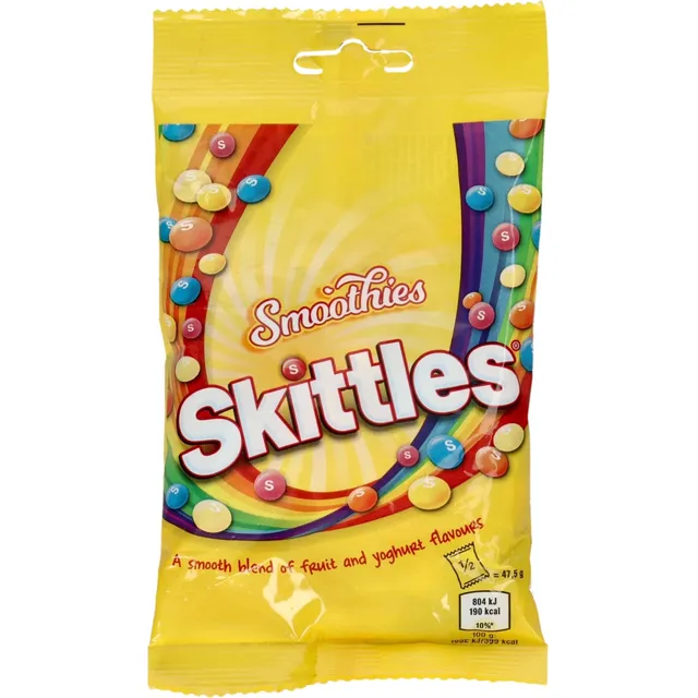 Fruit and yogurt flavored candy SKITTLES SMOOTHIE, 95 g
