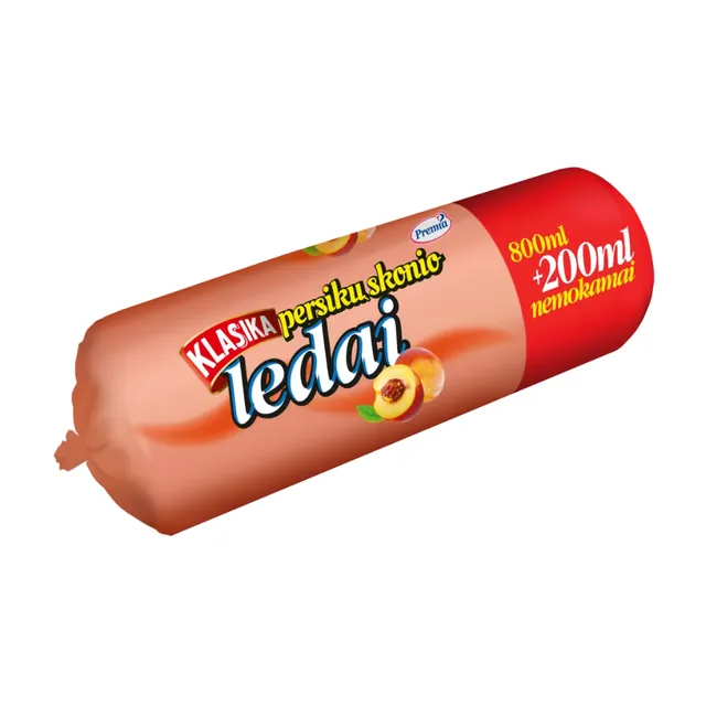 KLASIKA peach flavored ice cream 800+200ml