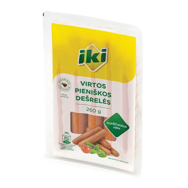 Virtos pieniškos dešrelės IKI, 260 g