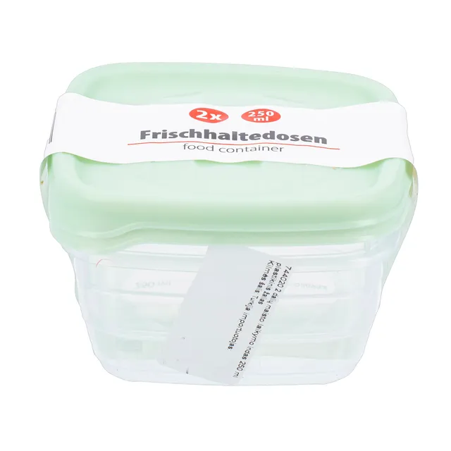 Maisto dėžučių rinkinys, 250 ml, 2 vnt, žalias