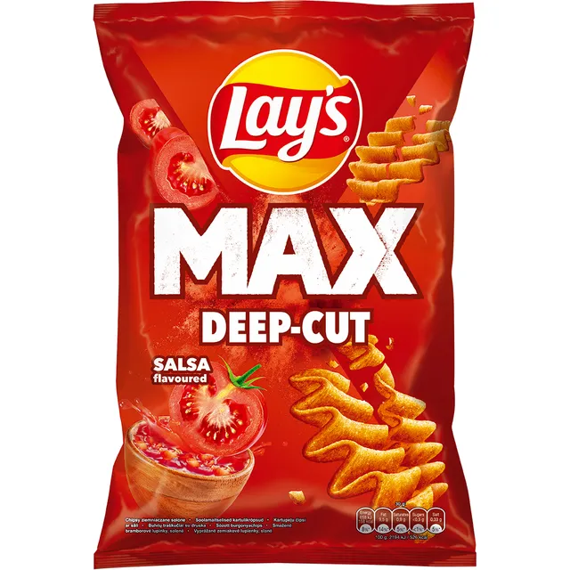 Rytietiškos salsa skonio bulvių traškučiai LAY'S MAX, 120 g