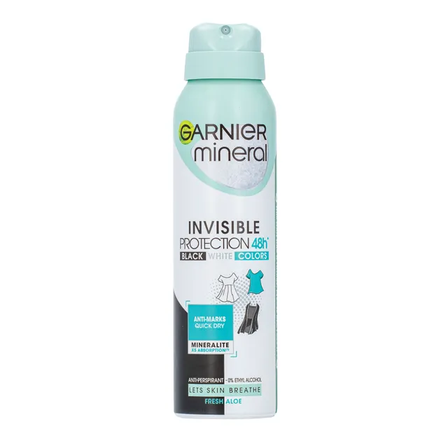 Purškiamas dezodorantas GARNIER MINERAL BWC FRESH ALOE, 150 ml