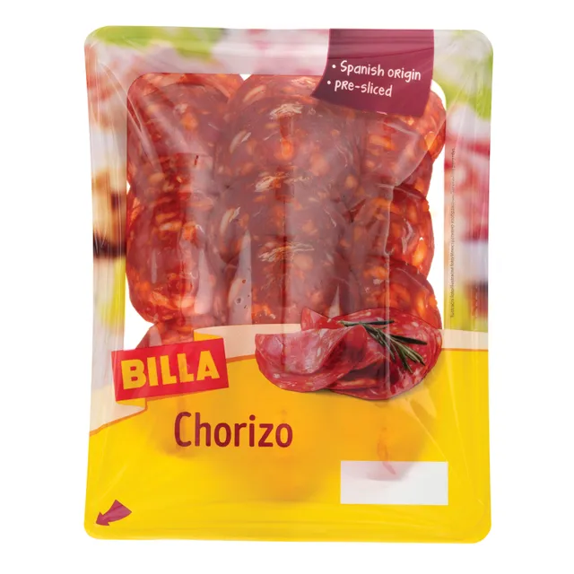 Вяленая чоризо колбаса BILLA, 90 г
