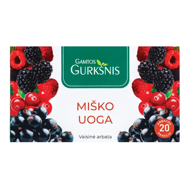 Miško uogų arbata GAMTOS GURKŠNIS, 20 x 2 g