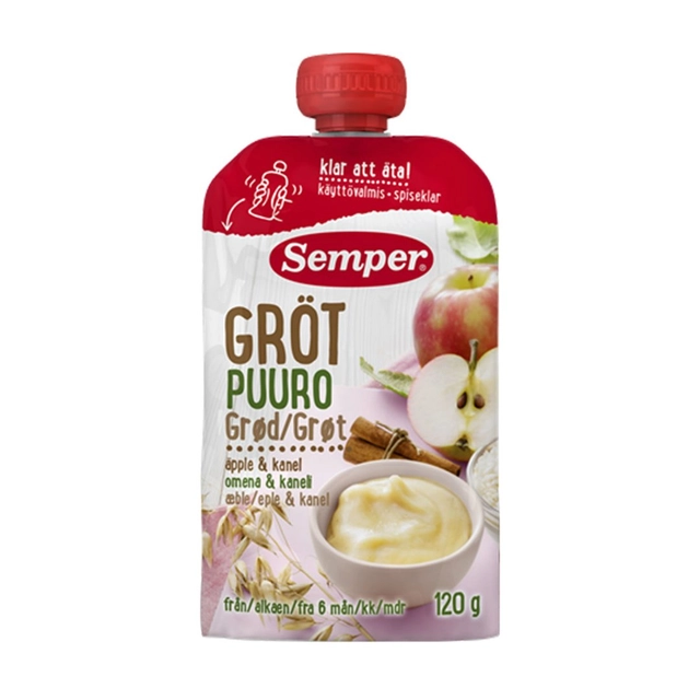 Rice-oat porridge apple, cinnamon 6 months SEMPER RTE, 120 g