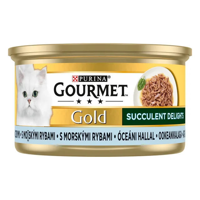 Canned food for cats GOURMET GOLD SUCCULENT DELIGHTS with ocean fish, 85 g