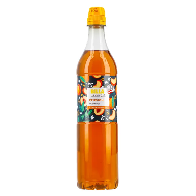 Persikų skonio sirupas BILLA IMMER GUT, 700 ml