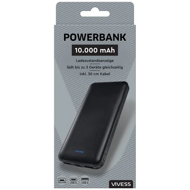 Nešiojamas įkroviklis 10 000 mah VIVESS