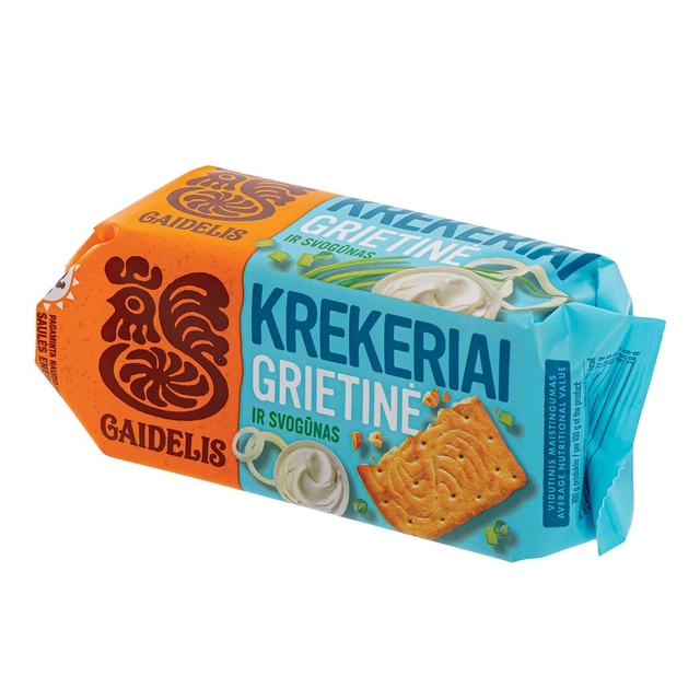 Сухарики GAIDELIS со вкусом сметаны и лука, 72 г
