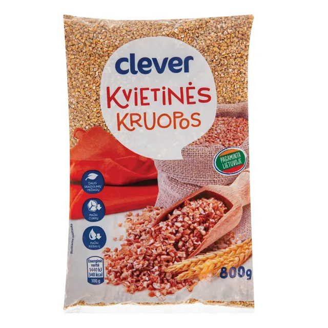 Kvietinės kruopos CLEVER, 800 g