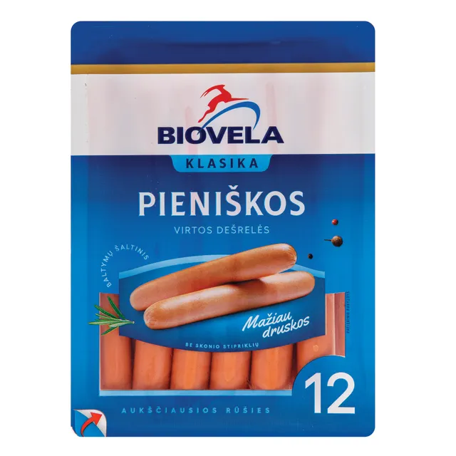 Virtos pieniškos BIOVELA dešrelės, a. r., 520 g 