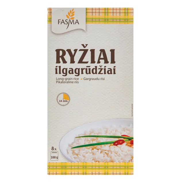 Ilgagrūdžiai ryžiai FASMA, 8 x 100 g