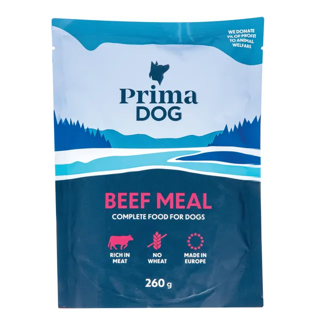 Корм из говядины для собак PRIMA DOG, 260 г